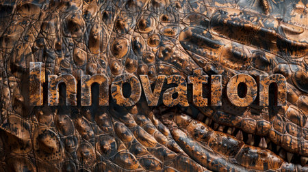 Crocodile Skin Technological advancement concept art poster.の素材