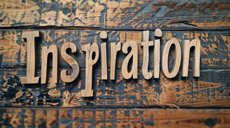 Wooden Shou Sugi Ban Motivation and imagination concept art poster.の素材