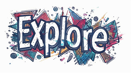 Travel and adventure symbol created in Cubist Drawing.の素材