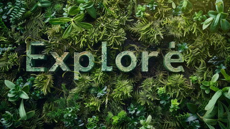 Green Travel adventure concept art poster.の素材