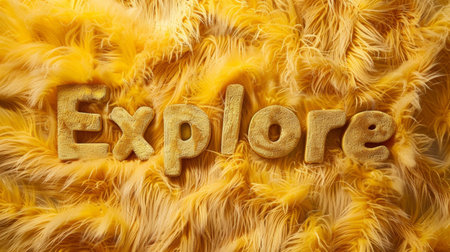 Yellow Fur Travel adventure concept art poster.の素材