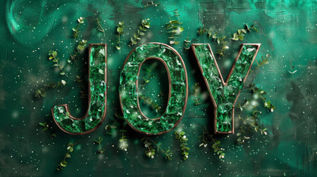 Emerald Crystal Happiness and euphoria concept art poster.の素材