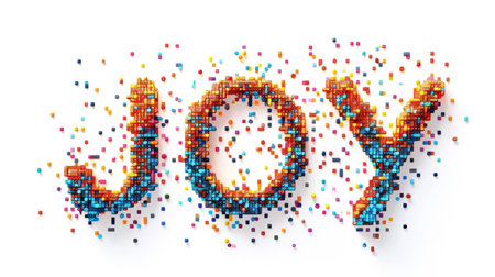 Happiness and euphoria symbol created in Pixel Art.の素材