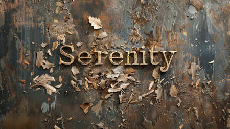 Beige Peace and meditation concept art poster.の素材