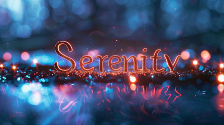 Focused Lighting Peace and meditation concept art poster.の素材