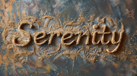 Sand Peace and meditation concept art poster.の素材