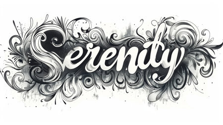 Peace and meditation symbol created in Surrealistic Drawing.の素材