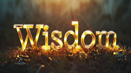 Focused Lighting Knowledge and intelligence concept art poster.の素材