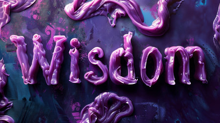 Violet Slime Knowledge and intelligence concept art poster.の素材