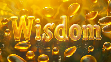 Yellow Glass Knowledge and intelligence concept art poster.の素材