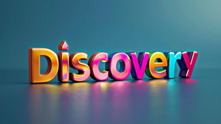 Colorful Glossy Surface Innovation and breakthrough concept art poster.の素材