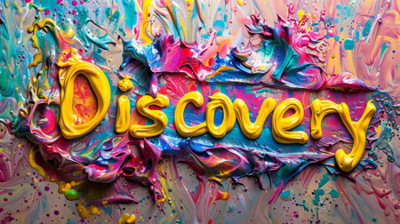 Colorful Slime Innovation and breakthrough concept art poster.の素材