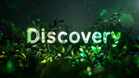 Green LED Innovation and breakthrough concept art poster.の素材