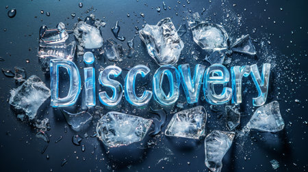 Ice Innovation and breakthrough concept art poster.の素材