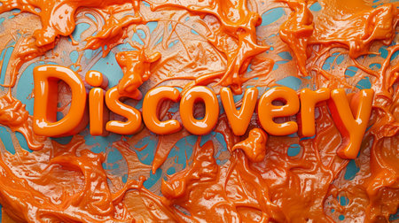 Orange Slime Innovation and breakthrough concept art poster.の素材