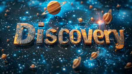 Universe Innovation and breakthrough concept art poster.の素材