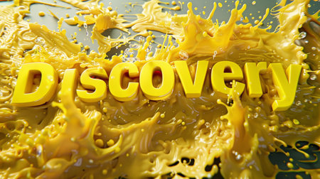 Yellow Slime Innovation and breakthrough concept art poster.の素材