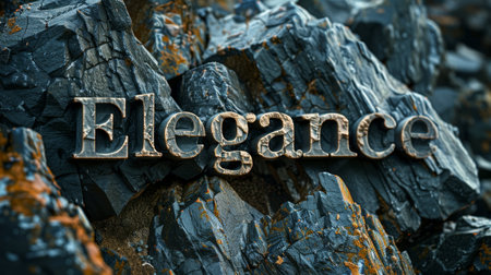 Basalt Stone Style and elegant design concept art poster.の素材