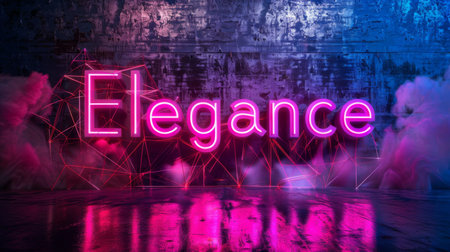 Colorful LED Style and elegant design concept art poster.の素材