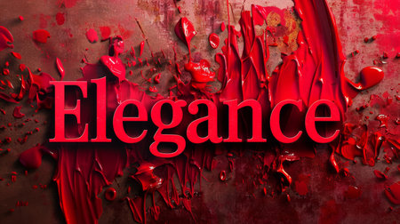 Red Style and elegant design concept art poster.の素材