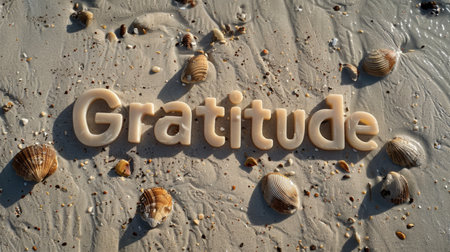 Beige Glossy Surface Appreciation and kindness concept art poster.の素材