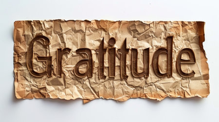 Appreciation and kindness symbol created in Display Typography.の素材