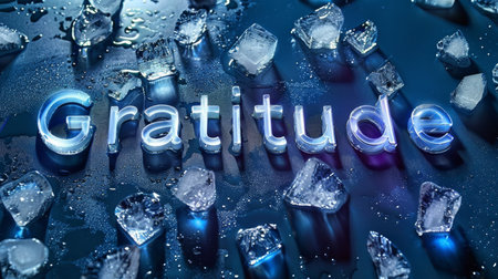 Ice Appreciation and kindness concept art poster.の素材