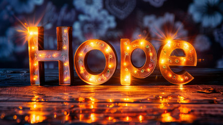 LED Faith and believe concept art poster.の素材