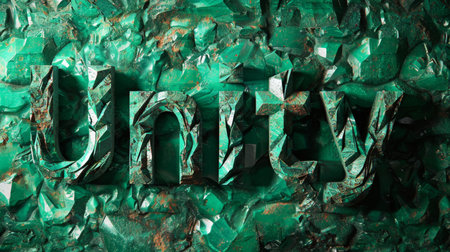 Malachite Crystal Collaborative teamwork concept art poster.の素材