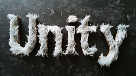 White Fur Collaborative teamwork concept art poster.の素材