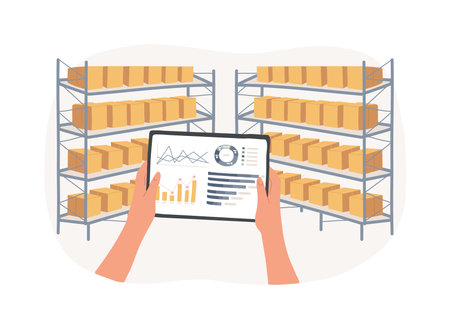 Reports and analytics isolated cartoon vector illustrations.のイラスト素材