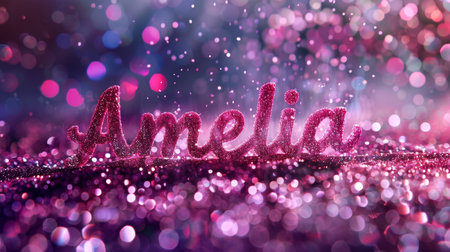 Glitter personalized postcard perfect for decor.の素材