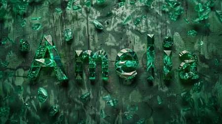Emerald Crystal personalized postcard perfect for decor.の素材