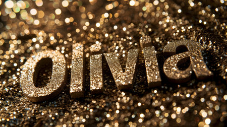 Glitter personalized postcard perfect for decor.の素材