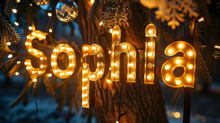 Beige LED personalized postcard perfect for decor.の素材