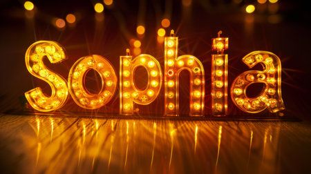 Yellow LED personalized postcard perfect for decor.の素材