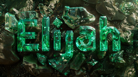 Emerald Crystal personalized postcard perfect for decor.の素材