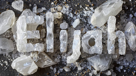 White Quartz Crystal personalized postcard perfect for decor.の素材