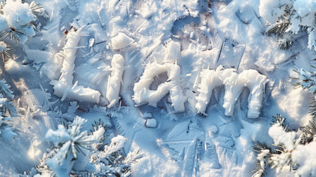 Winter personalized postcard perfect for decor.の素材