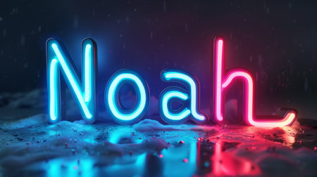 Personalized postcard perfect for decor created in Neon Lettering.の素材
