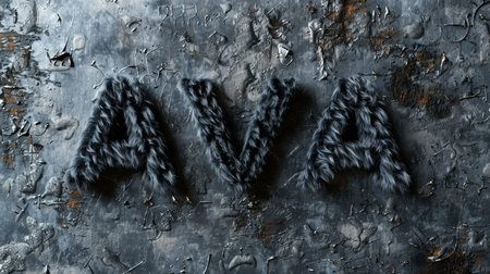 Black Fur personalized name postcard perfect for decor.の素材