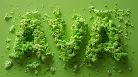 Green Slime personalized name postcard perfect for decor.の素材