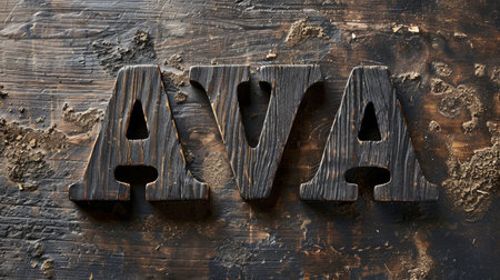 Wooden Ebony personalized name postcard perfect for decor.の素材