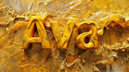 Yellow Marble personalized name postcard perfect for decor.の素材