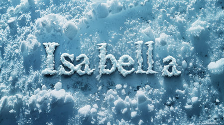 Snow personalized name postcard perfect for decor.の素材