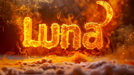 Orange personalized name postcard perfect for decor.の素材