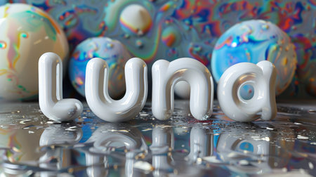 White Glossy Surface personalized name postcard perfect for decor.の素材