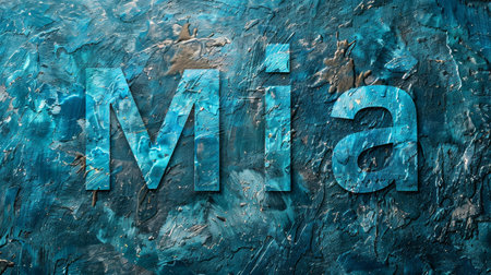 Blue personalized name postcard perfect for decor.の素材