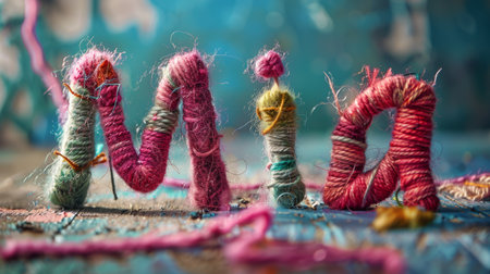 Wool personalized name postcard perfect for decor.の素材