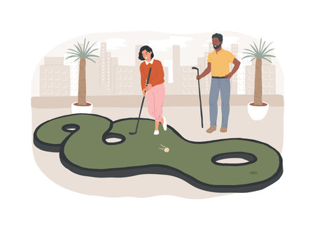 Outdoor recreation area isolated cartoon vector illustrations.のイラスト素材